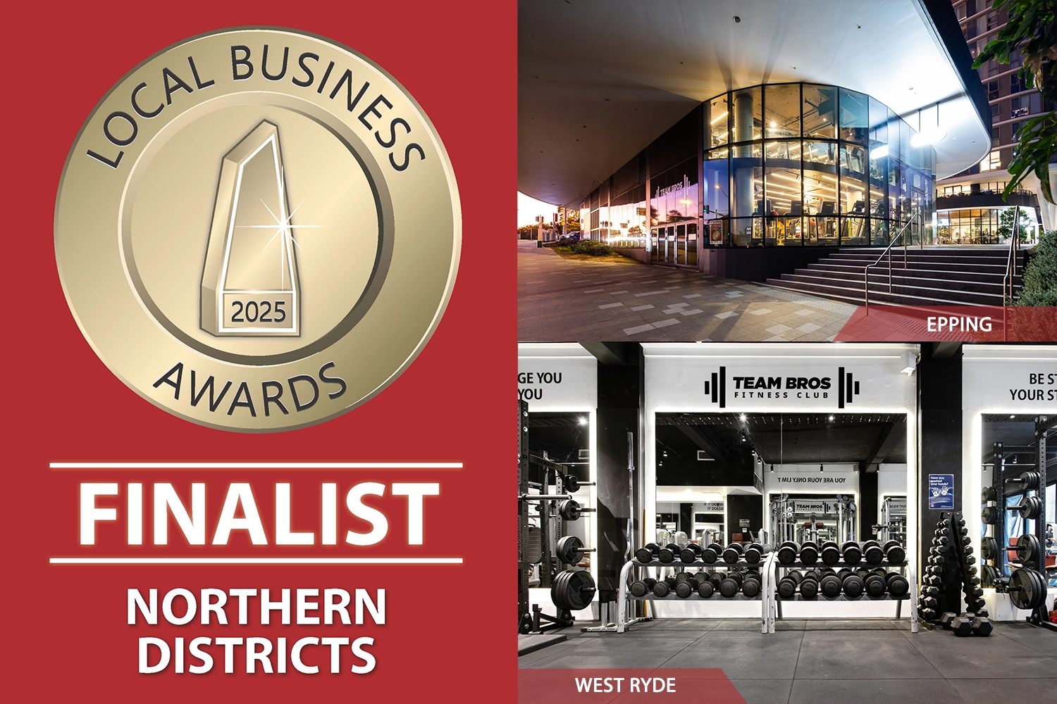 Local Business Awards 2025 finalist certificate for Teambros West Ryde and Epping